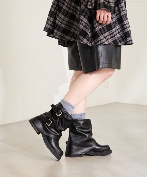 ORiental TRaffic（オリエンタルトラフィック）の「【WEB限定】エンジニア風カバーブーツ/55401（その他・レディース・ブラック・S/M/L）」の9枚目の写真