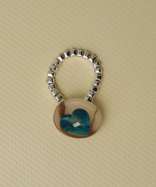 Lattice（Lattice）の「【ボタンアイテム】ボタンビーズリング（リング・レディース・ブラウン/シルバー/ピンク・FREE）」の3枚目の写真