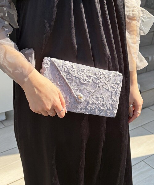 Lattice（Lattice）の「【オケージョン】レース袱紗（ショルダーバッグ・レディース・ブラック/グレー/アイボリー・FREE）」の3枚目の写真