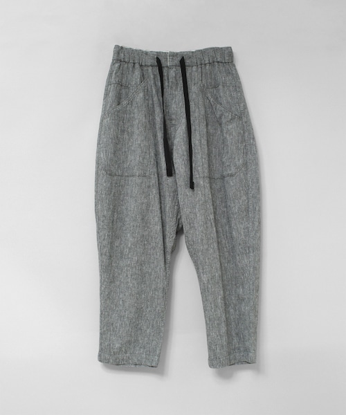 【5月中旬納期】R4439 レーヨンリネンクロップドアトリエパンツ