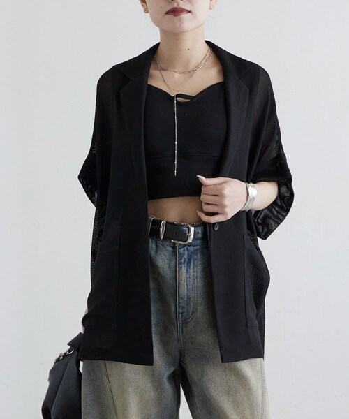Lui's（ルイス）の「メッシュ半袖スリットジャケット（テーラード