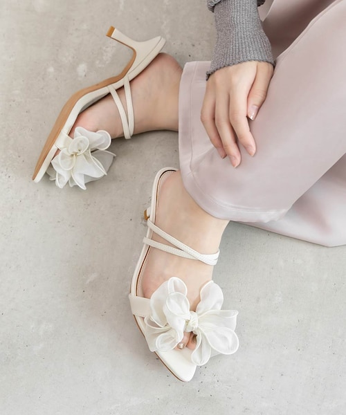 RANDA（ランダ）の「シフォンリボンミュールサンダル（その他・レディース・その他）」の3枚目の写真