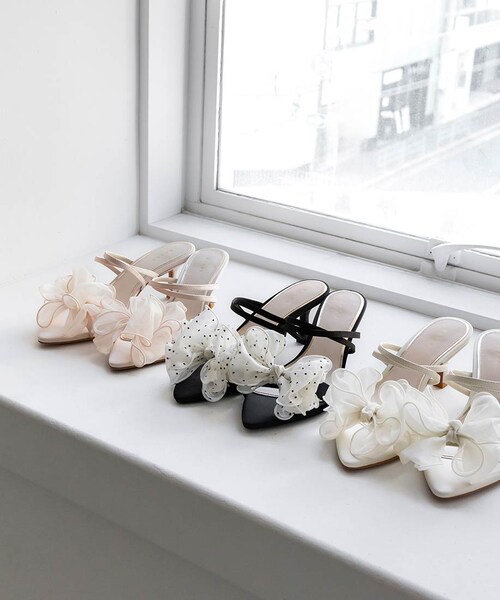 RANDA（ランダ）の「シフォンリボンミュールサンダル（その他・レディース・その他）」の4枚目の写真