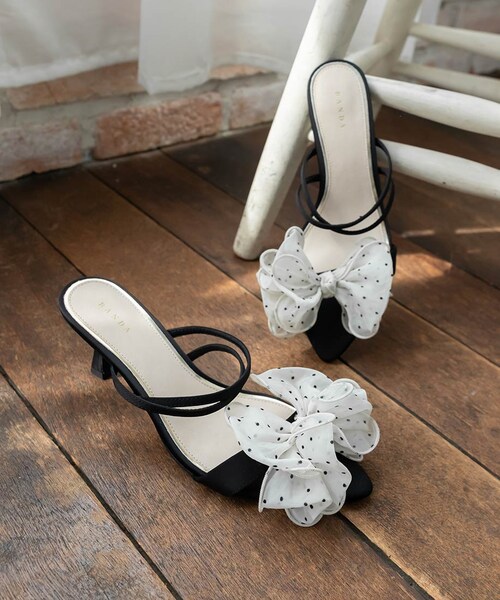 RANDA（ランダ）の「シフォンリボンミュールサンダル（その他・レディース・その他）」の5枚目の写真