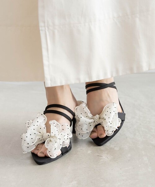 RANDA（ランダ）の「シフォンリボンミュールサンダル（その他・レディース・その他）」の7枚目の写真