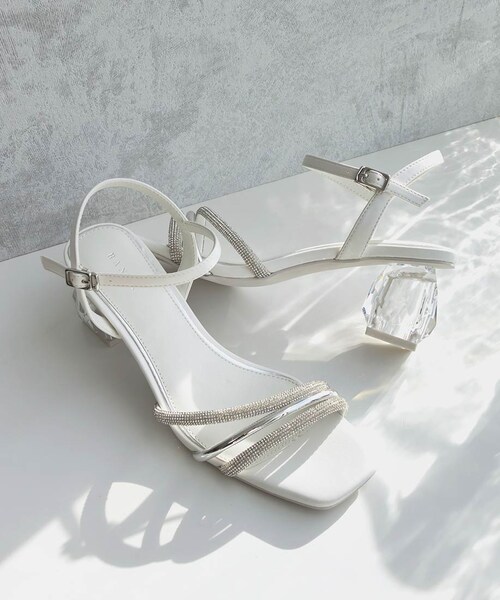 RANDA（ランダ）の「クリアヒールビジューストラップサンダル（その他・レディース・その他）」の4枚目の写真