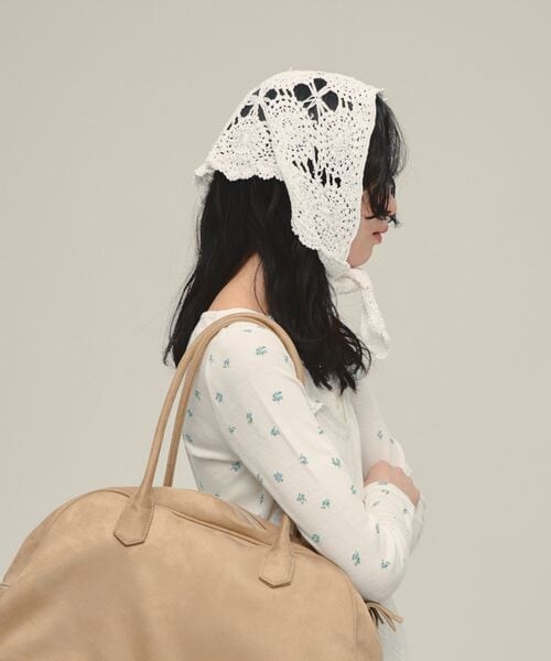 JEANASIS（ジーナシス）の「Crochet Babushka（その他・オフホワイト(05)/ブラック(09)・FREE）」の8枚目の写真