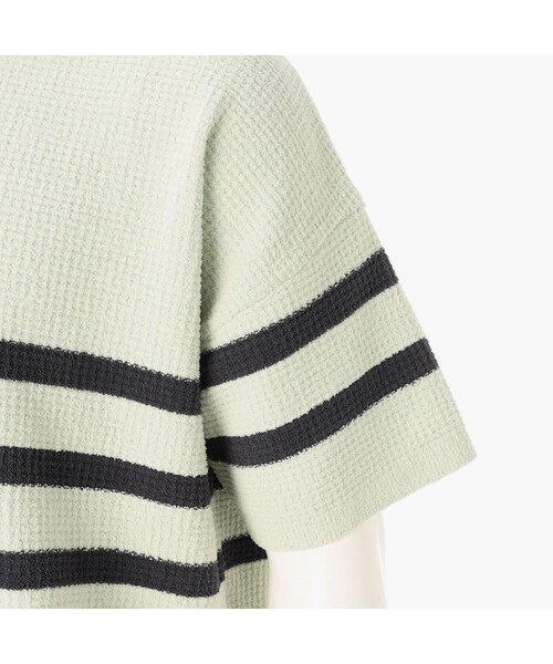 BRIEFING（ブリーフィング）の「LW THERMAL STRIPE KNIT T-SHIRT（その他・NAVY/CHARCOAL/SAGE GREEN・S/M/L）」の18枚目の写真