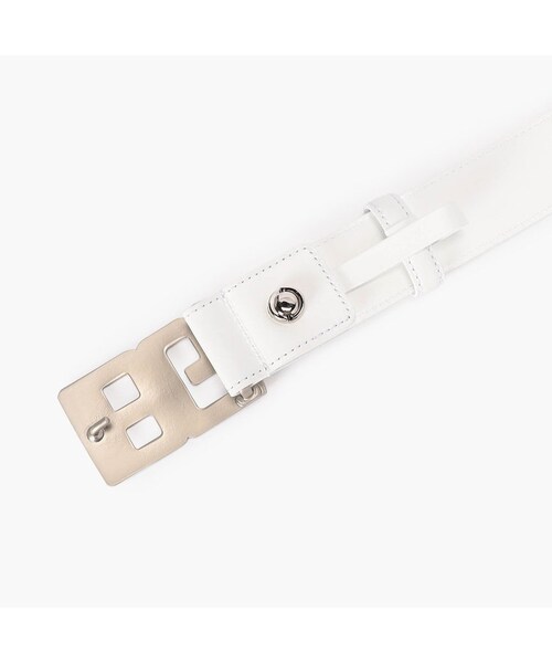 BRIEFING（ブリーフィング）の「BG BUCKLE LEATHER BELT（その他・WHITE/BLACK・FREE）」の3枚目の写真