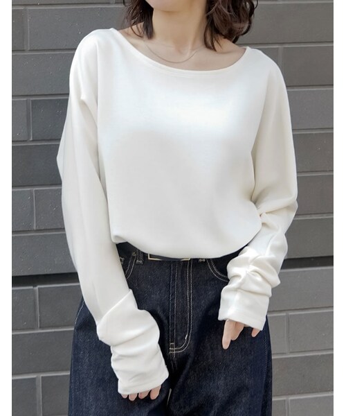 Re:EDIT(リエディ)の「マシュマロポンチマルチウェイトップス - トップス通販 | 人気レディースファッション - Re:EDIT(リエディ)(その他・レディース・ブラック/オフホワイト/杢グレー・M/L)」の4枚目の写真