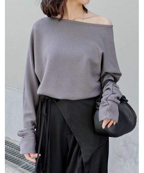 Re:EDIT(リエディ)の「マシュマロポンチマルチウェイトップス - トップス通販 | 人気レディースファッション - Re:EDIT(リエディ)(その他・レディース・ブラック/オフホワイト/杢グレー・M/L)」の18枚目の写真