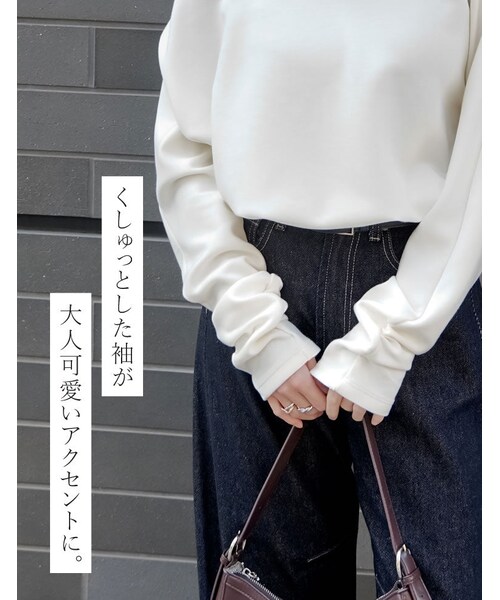 Re:EDIT(リエディ)の「マシュマロポンチマルチウェイトップス - トップス通販 | 人気レディースファッション - Re:EDIT(リエディ)(その他・レディース・ブラック/オフホワイト/杢グレー・M/L)」の7枚目の写真