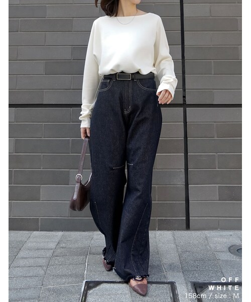 Re:EDIT(リエディ)の「マシュマロポンチマルチウェイトップス - トップス通販 | 人気レディースファッション - Re:EDIT(リエディ)(その他・レディース・ブラック/オフホワイト/杢グレー・M/L)」の14枚目の写真