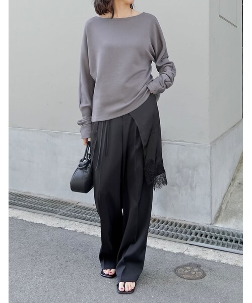 Re:EDIT(リエディ)の「マシュマロポンチマルチウェイトップス - トップス通販 | 人気レディースファッション - Re:EDIT(リエディ)(その他・レディース・ブラック/オフホワイト/杢グレー・M/L)」の21枚目の写真