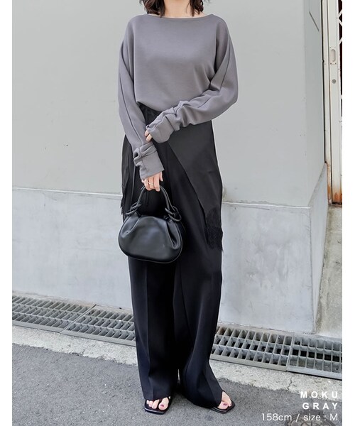 Re:EDIT(リエディ)の「マシュマロポンチマルチウェイトップス - トップス通販 | 人気レディースファッション - Re:EDIT(リエディ)(その他・レディース・ブラック/オフホワイト/杢グレー・M/L)」の19枚目の写真