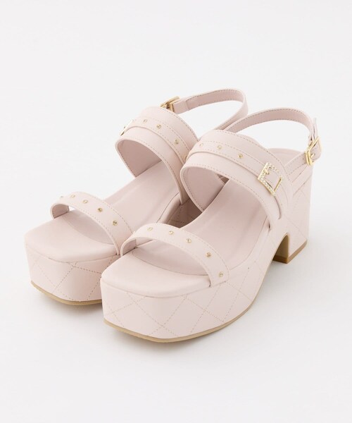 one after another NICE CLAUP（ワンアフターアナザーナイスクラップ）の「ビジューベルトサンダル（その他シューズ・レディース・ブラック/ピンク/アイボリー・2/3/1）」の3枚目の写真