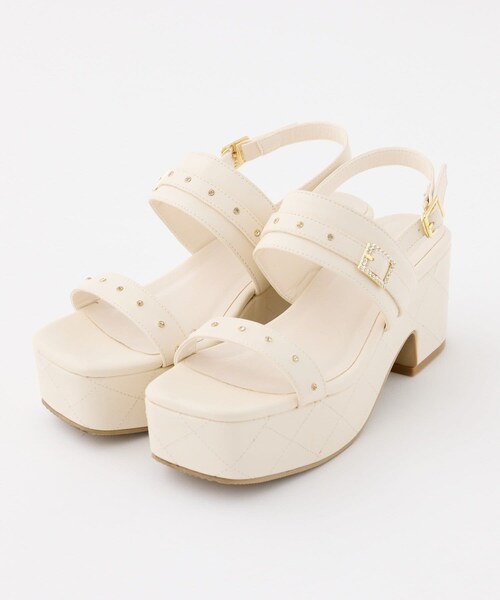 one after another NICE CLAUP（ワンアフターアナザーナイスクラップ）の「ビジューベルトサンダル（その他シューズ・レディース・ブラック/ピンク/アイボリー・2/3/1）」の2枚目の写真