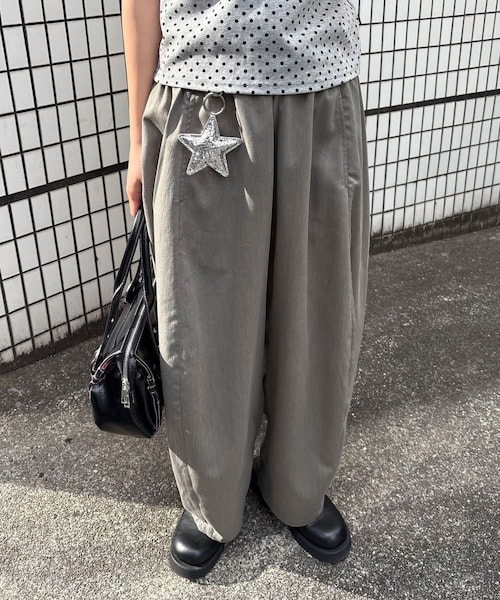 CIAOPANIC（チャオパニック）の「ワイドバルーンスラックス（スラックス・レディース・ブラック/アイボリー/ライトグレー/グレー/ネイビー・M/S）」の3枚目の写真