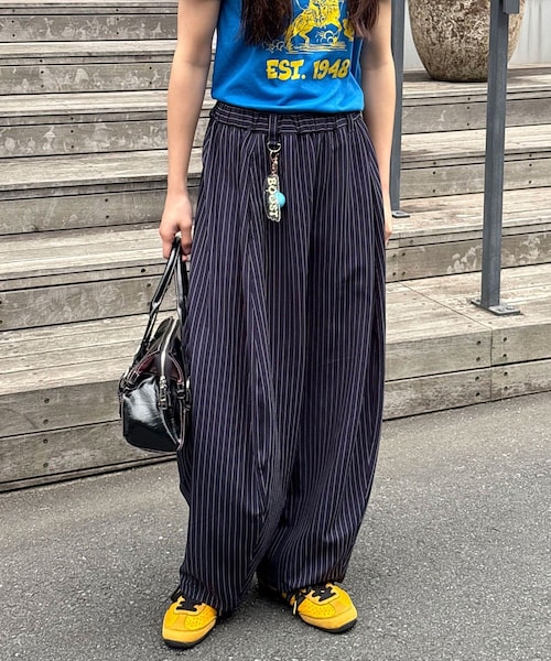 CIAOPANIC（チャオパニック）の「ワイドバルーンスラックス（スラックス・レディース・ブラック/アイボリー/ライトグレー/グレー/ネイビー・M/S）」の5枚目の写真