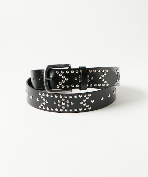 WHO'S WHO gallery（フーズフーギャラリー）の「スタッズベルト（ベルト・メンズ・ブラウン/ブラック・F）」の2枚目の写真