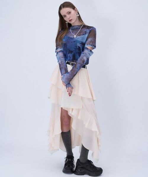 HARE（ハレ）の「ベルトデザインメッシュスニーカー（その他・ブラック09/シルバー10・M/L）」の8枚目の写真