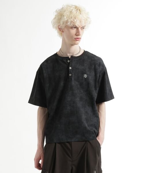 HARE（ハレ）の「ピグメントロゴヘンリーカット（トップス・ブラック09/グレー11/ブルー85・S/M）」の10枚目の写真