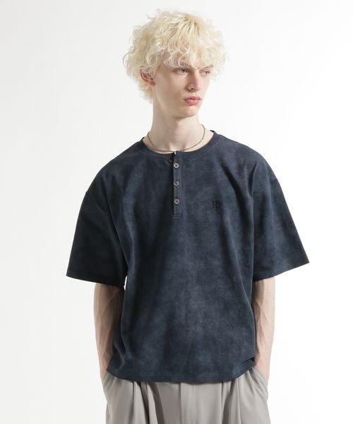 HARE（ハレ）の「ピグメントロゴヘンリーカット（トップス・ブラック09/グレー11/ブルー85・S/M）」の14枚目の写真