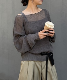COLONY 2139 | 【PIKO企画】2wayルーズメッシュニットプルオーバー(ニット/セーター)