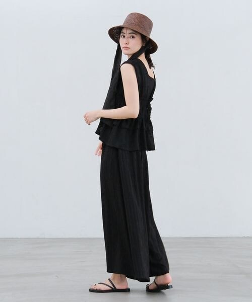 LAKOLE（ラコレ）の「14ゲージ総針スクエアタンク（その他・ボーダー(10)/オフ(11)/ブラック(19)/ミント(72)・F）」の17枚目の写真