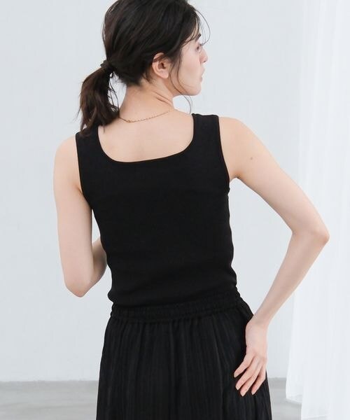 LAKOLE（ラコレ）の「14ゲージ総針スクエアタンク（その他・ボーダー(10)/オフ(11)/ブラック(19)/ミント(72)・F）」の19枚目の写真