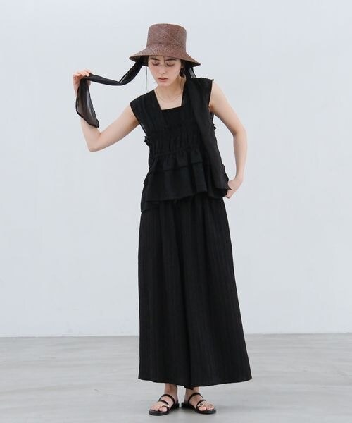 LAKOLE（ラコレ）の「14ゲージ総針スクエアタンク（その他・ボーダー(10)/オフ(11)/ブラック(19)/ミント(72)・F）」の14枚目の写真