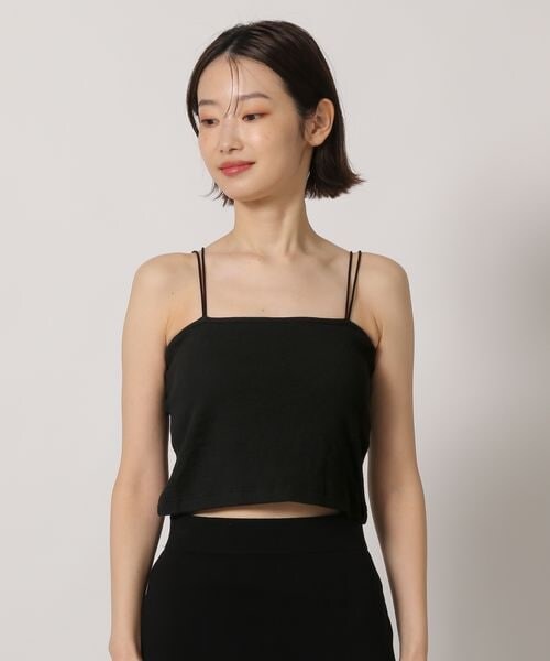 LAKOLE(ラコレ)の「クロップドカップ付きキャミ(その他・オフホワイト(11)/杢グレー(15)/ブラック(19)/ブラウン(50)・M/L)」の19枚目の写真