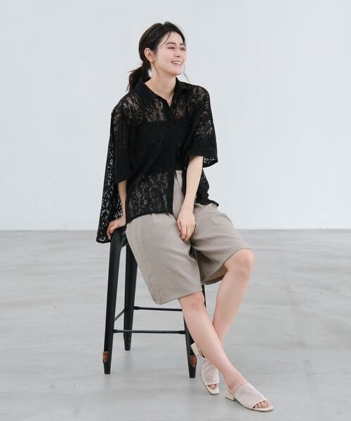 LAKOLE(ラコレ)の「クロップドカップ付きキャミ(その他・オフホワイト(11)/杢グレー(15)/ブラック(19)/ブラウン(50)・M/L)」の7枚目の写真