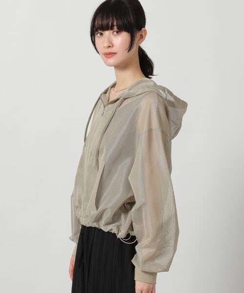 LAKOLE（ラコレ）の「メッシュZIPパーカー（その他・グレージュ(14)/ブラック(19)/アイボリー(52)・M(ショート)/L(ロング)）」の14枚目の写真