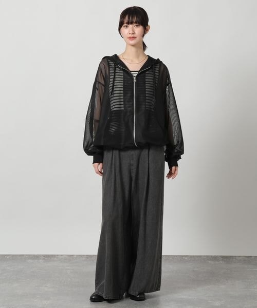 LAKOLE（ラコレ）の「メッシュZIPパーカー（その他・グレージュ(14)/ブラック(19)/アイボリー(52)・M(ショート)/L(ロング)）」の21枚目の写真