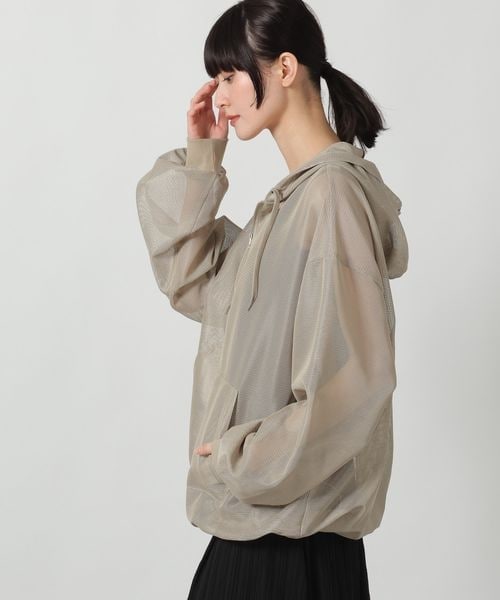 LAKOLE（ラコレ）の「メッシュZIPパーカー（その他・グレージュ(14)/ブラック(19)/アイボリー(52)・M(ショート)/L(ロング)）」の19枚目の写真