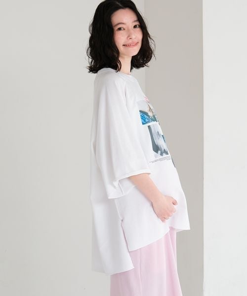 LEPSIM（レプシィム）の「マタニティ／アソートプリントミニ裏毛プルオーバー（その他・レディース・オフホワイト×フォト05/グレー×ロゴ19/イエロー×モチーフ60・FREE SIZE）」の6枚目の写真