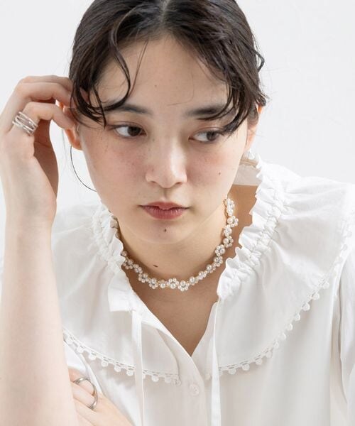 RAGEBLUE(レイジブルー)の「<先行予約>パールビーズネックレス(アクセサリー・パール00・FREE)」の2枚目の写真