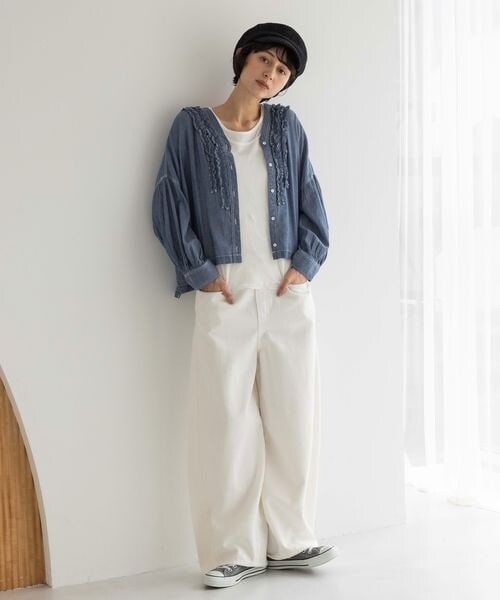 studio CLIP（スタディオクリップ）の「《先行予約/natural by clip》コットンレイヤードタンクSET（その他・オフホワイト11/スモーク16/ブラック19/サックス85・F）」の12枚目の写真