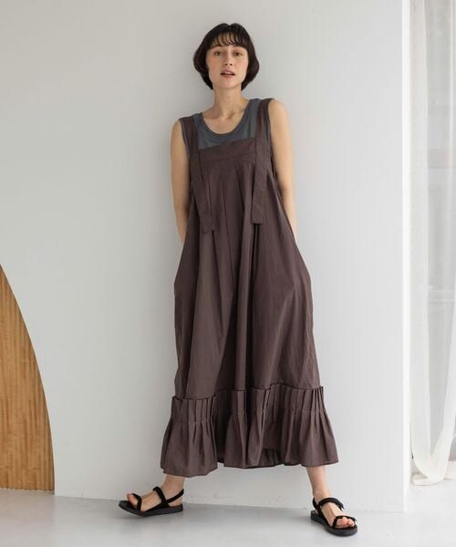 studio CLIP（スタディオクリップ）の「《先行予約/natural by clip》コットンレイヤードタンクSET（その他・オフホワイト11/スモーク16/ブラック19/サックス85・F）」の18枚目の写真