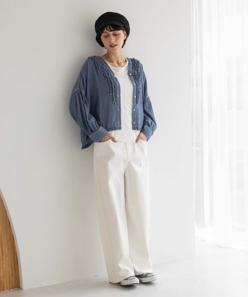 studio CLIP（スタディオクリップ）の「《先行予約/natural by clip》コットンレイヤードタンクSET（その他・オフホワイト11/スモーク16/ブラック19/サックス85・F）」の11枚目の写真