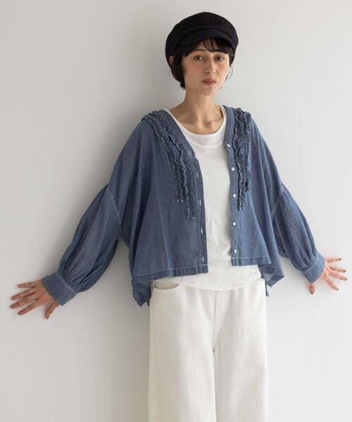 studio CLIP（スタディオクリップ）の「《先行予約/natural by clip》コットンレイヤードタンクSET（その他・オフホワイト11/スモーク16/ブラック19/サックス85・F）」の10枚目の写真