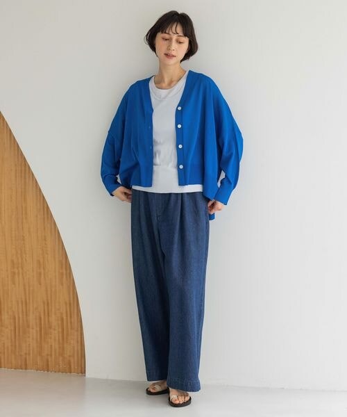 studio CLIP（スタディオクリップ）の「《先行予約/natural by clip》コットンレイヤードタンクSET（その他・オフホワイト11/スモーク16/ブラック19/サックス85・F）」の21枚目の写真