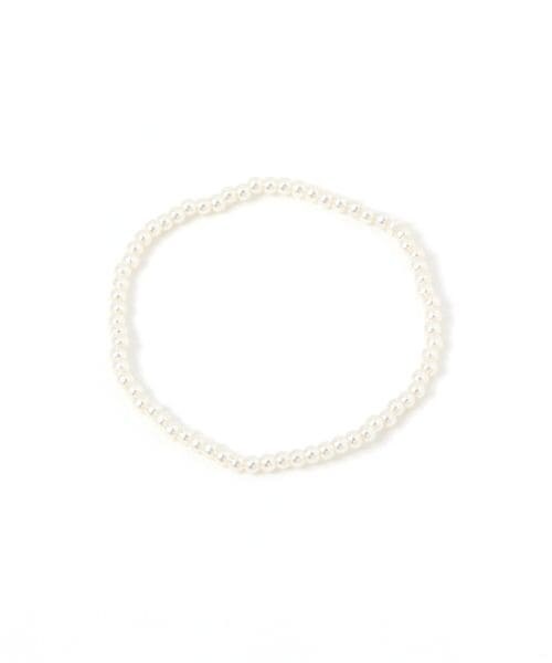 studio CLIP（スタディオクリップ）の「26ビーズゴムブレス（その他・ゴールド(01)/シルバー(02)/パール(10)/ネオンピンク(20)/ネオングリーン(70)/ブルー(80)・F）」の3枚目の写真