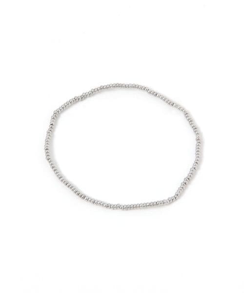 studio CLIP（スタディオクリップ）の「26ビーズゴムブレス（その他・ゴールド(01)/シルバー(02)/パール(10)/ネオンピンク(20)/ネオングリーン(70)/ブルー(80)・F）」の2枚目の写真