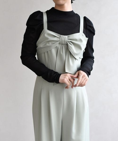 ORiental TRaffic（オリエンタルトラフィック）の「リボンモチーフコンビネゾン/TT627402（その他・レディース・ブラック20/グリーン44/グレージュ74・S/M）」の7枚目の写真