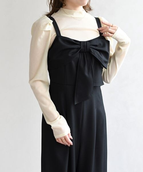 ORiental TRaffic（オリエンタルトラフィック）の「リボンモチーフコンビネゾン/TT627402（その他・レディース・ブラック20/グリーン44/グレージュ74・S/M）」の14枚目の写真