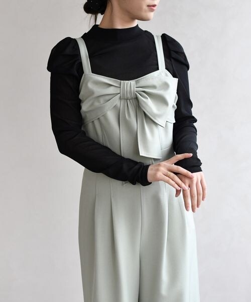 ORiental TRaffic（オリエンタルトラフィック）の「リボンモチーフコンビネゾン/TT627402（その他・レディース・ブラック20/グリーン44/グレージュ74・S/M）」の6枚目の写真