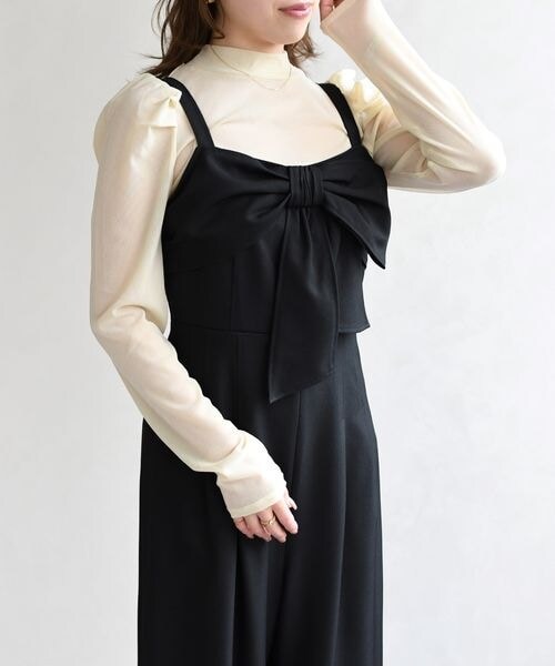 ORiental TRaffic（オリエンタルトラフィック）の「リボンモチーフコンビネゾン/TT627402（その他・レディース・ブラック20/グリーン44/グレージュ74・S/M）」の15枚目の写真