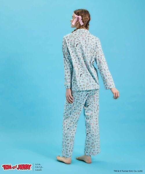 une nana cool（ウンナナクール）の「トムとジェリー × une nana cool長袖開襟パジャマ（その他・レディース・IV_アイボリー/SX_サックス・M/L）」の19枚目の写真